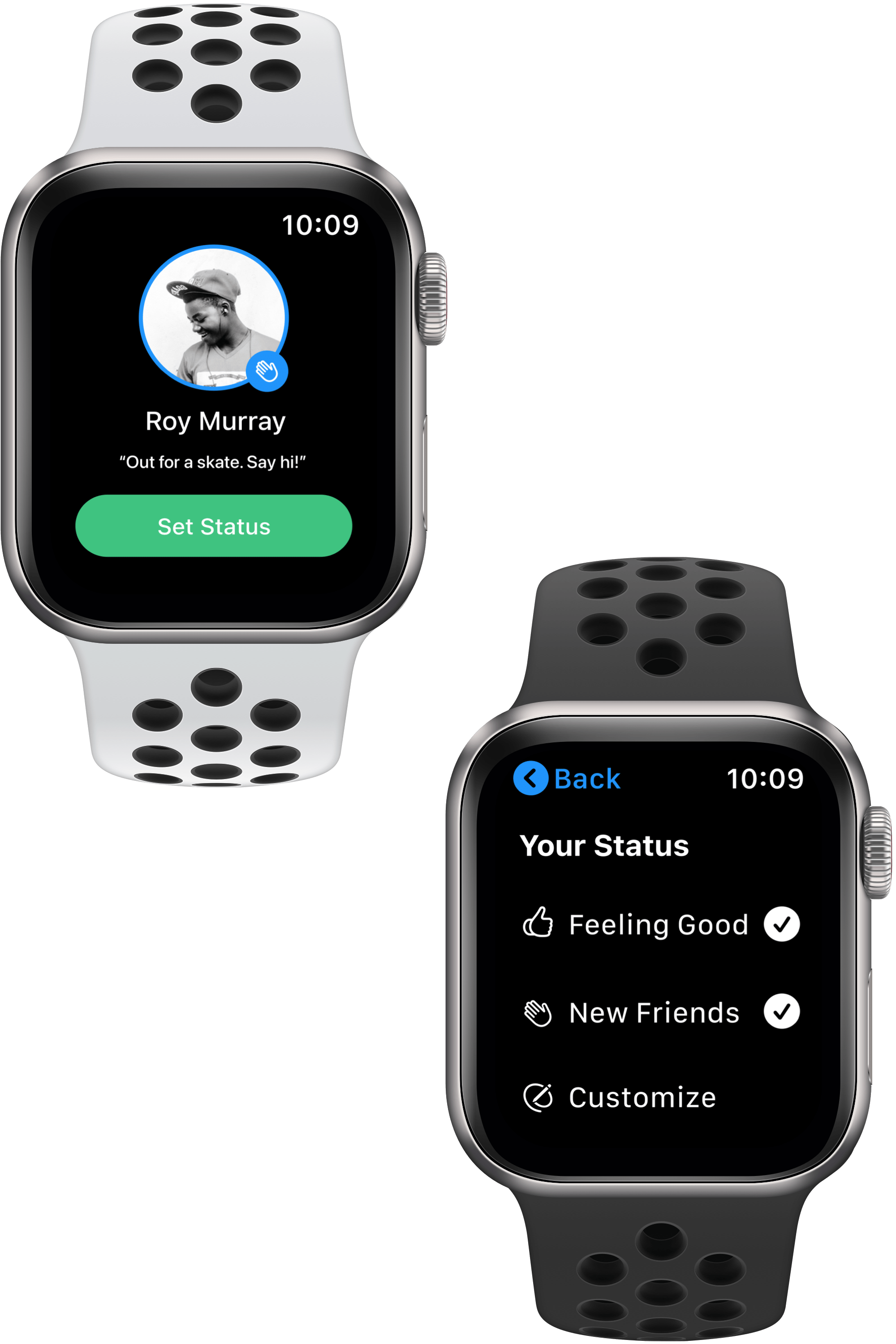 Employee presence and user-controlled status settings.