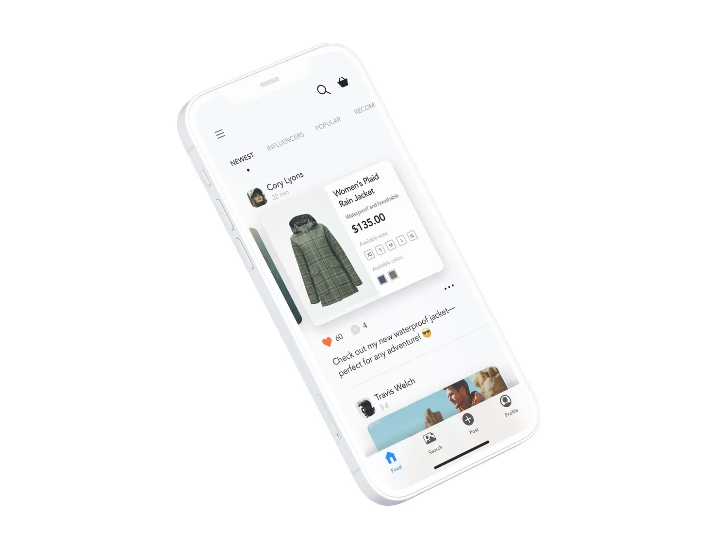 Retailor mobile design — Creating a shoppable post