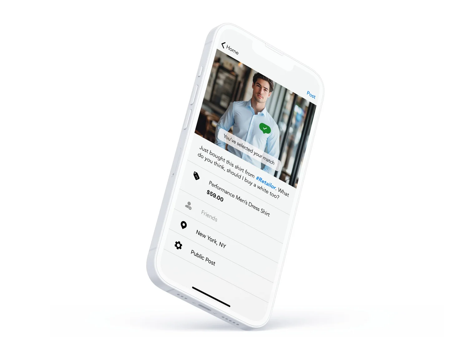 Retailor mobile design — Everyday people, not just influencers