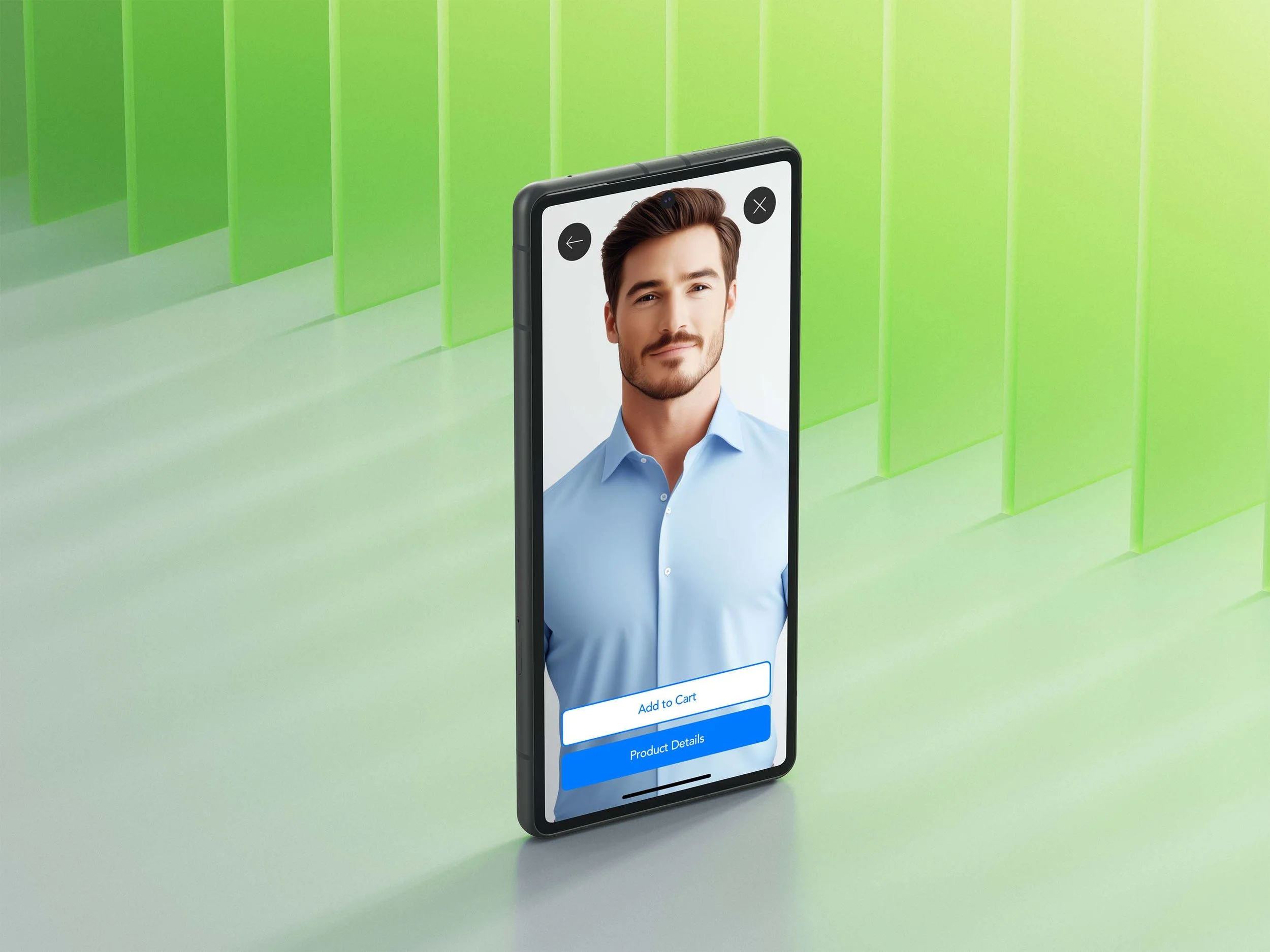 AR try-before-you-buy overlays the item on your own photo.