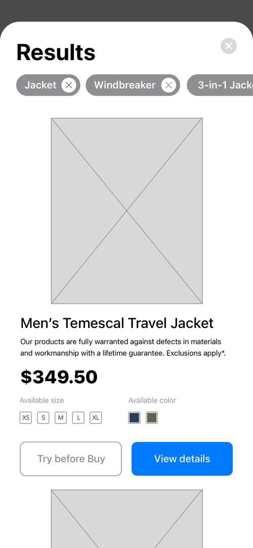 Retailor wireframe 5