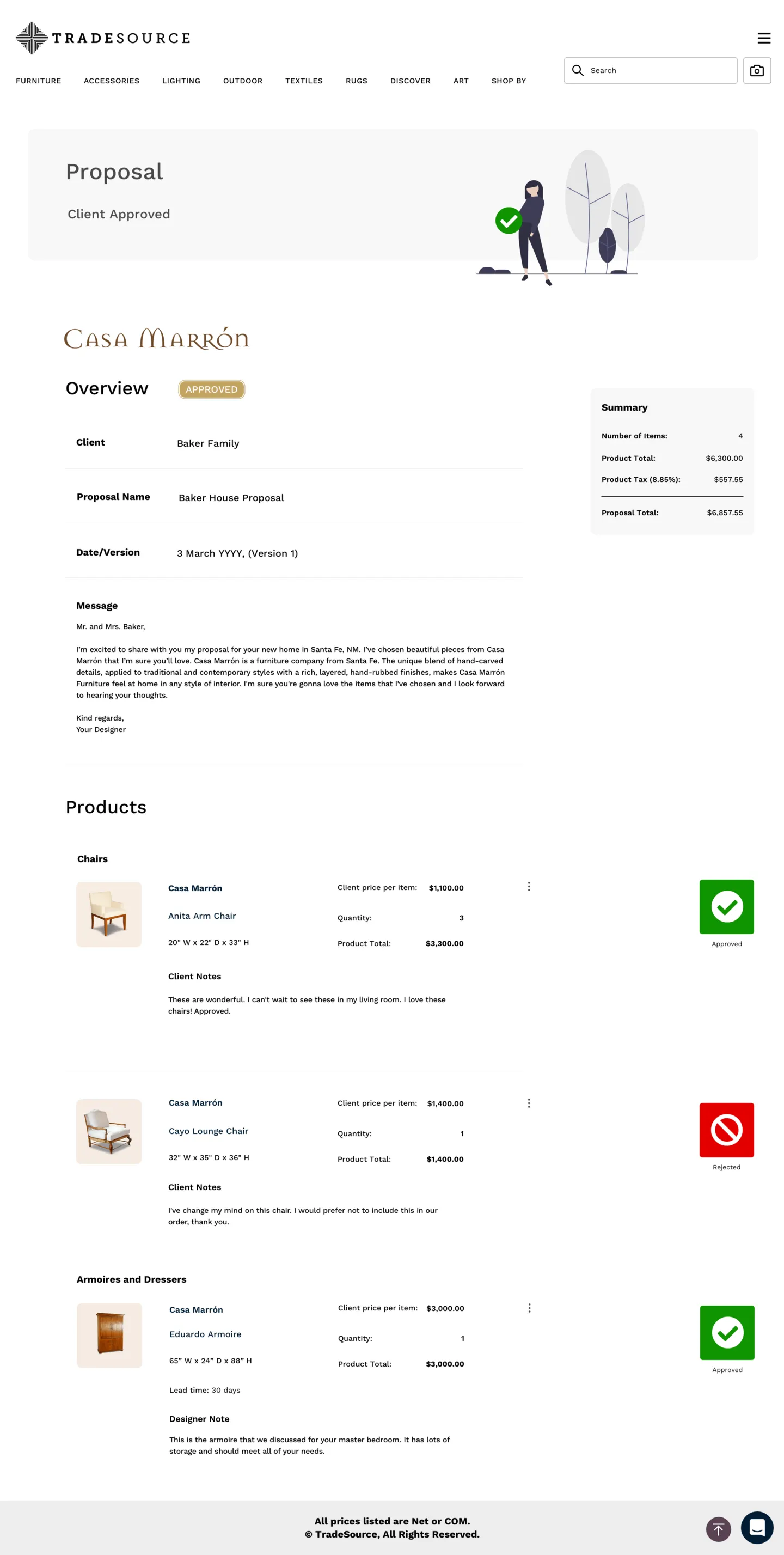 TradeSource desktop — Proposal — designer view