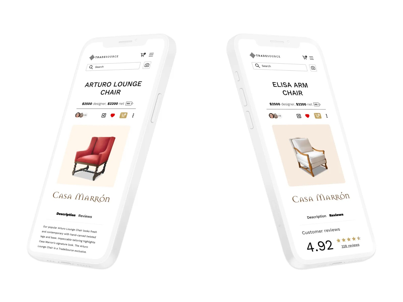 Mobile web — 17 full-length pages